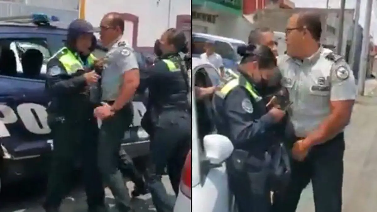 guardia nacional agrede a policía poblano